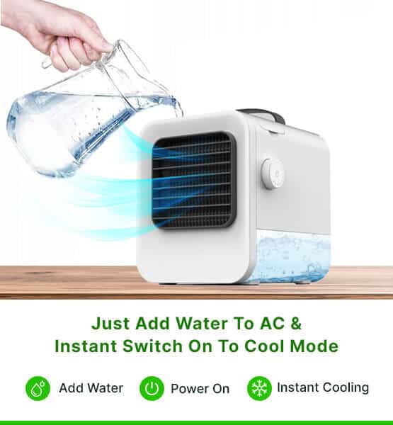Chiller Portable AC 3-Easy-Steps to Use
