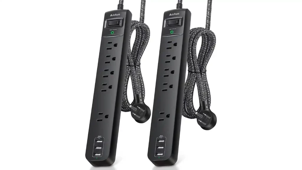 Addtam 2 Pack Power Strip Surge Protector Review