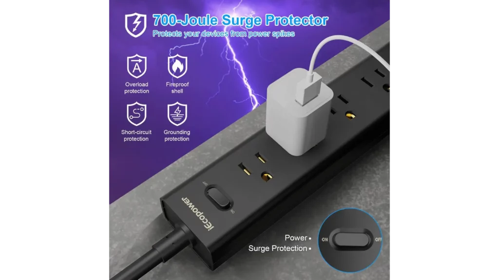 IECOPOWER Power Strip Surge Protector Review