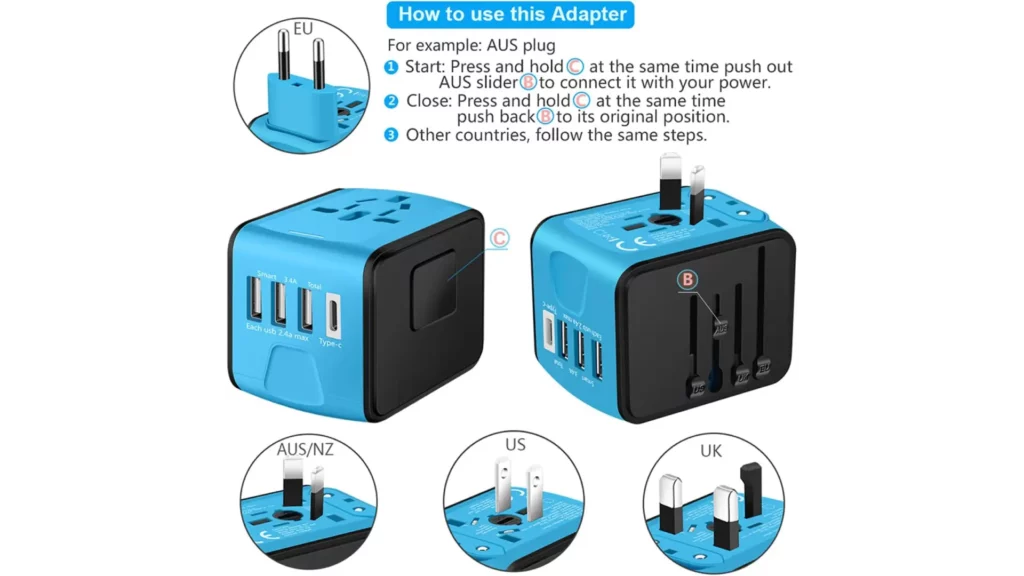 SAUNORCH Travel Power Plug Adapter Review