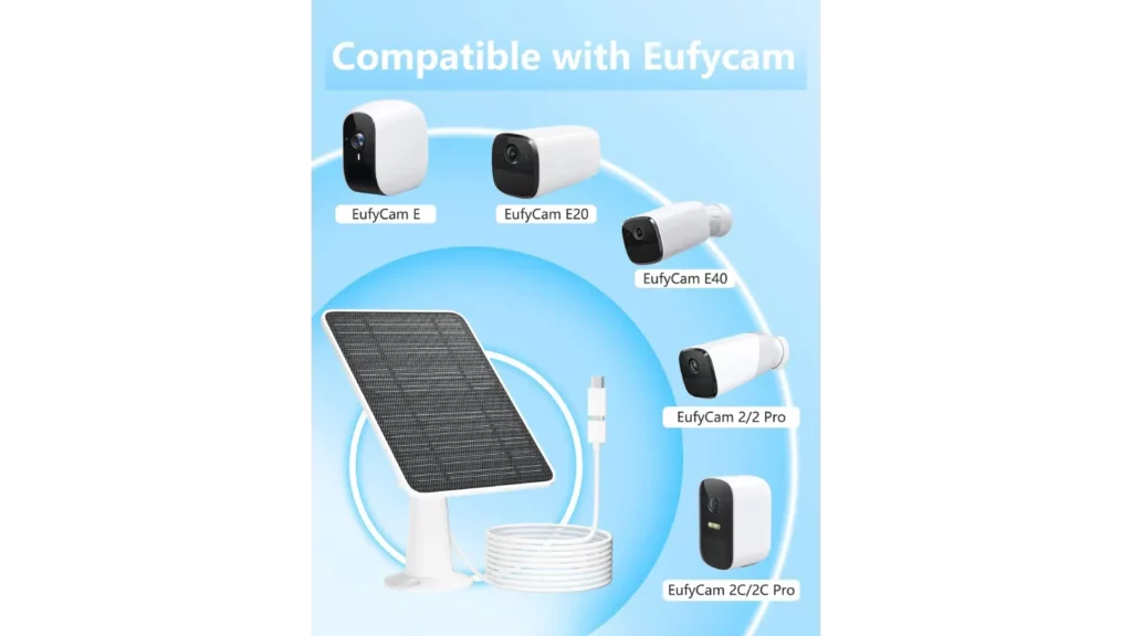 WININMETA Solar Panel With Eufycam Review